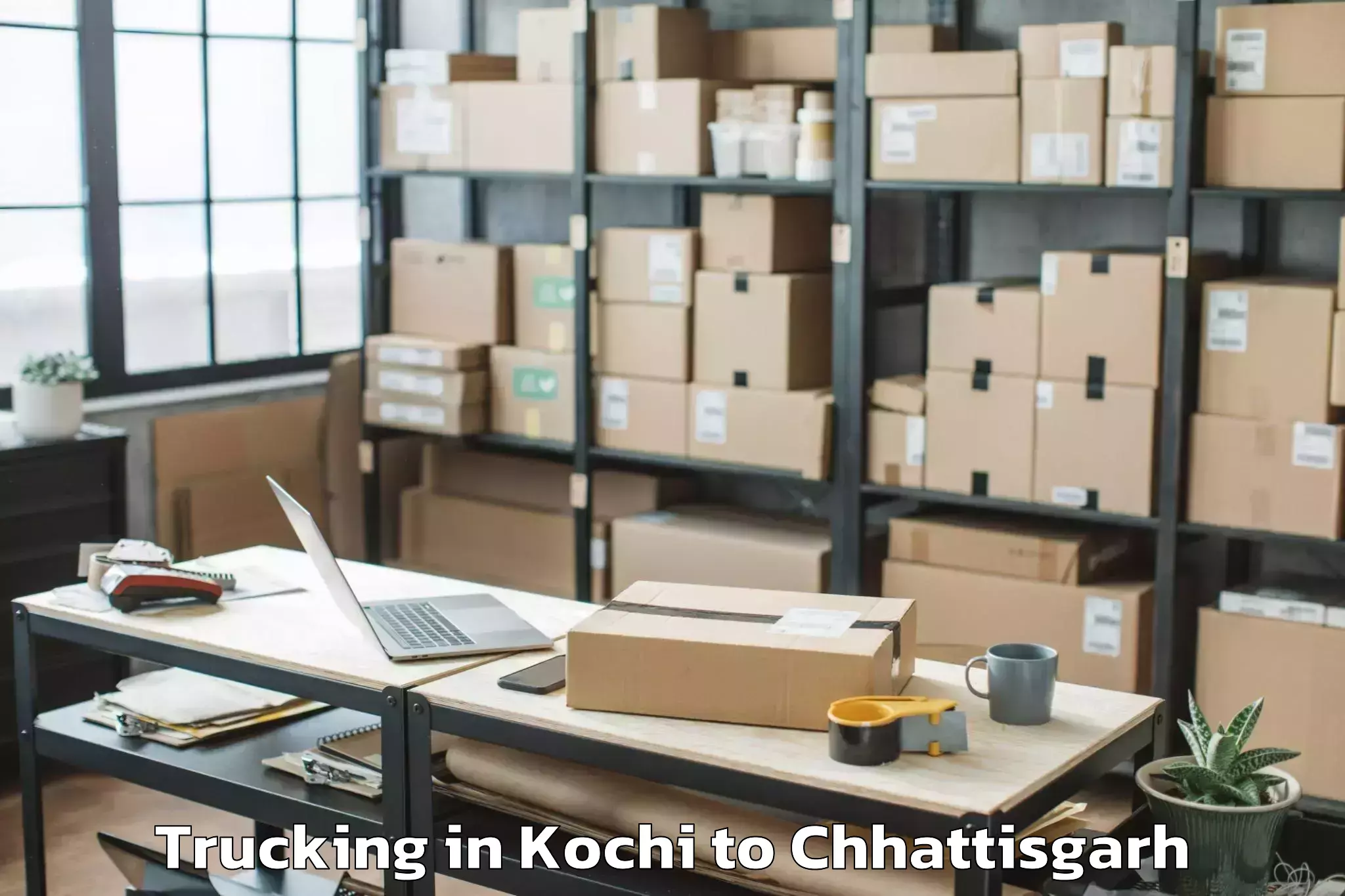 Leading Kochi to Sarangarh Trucking Provider